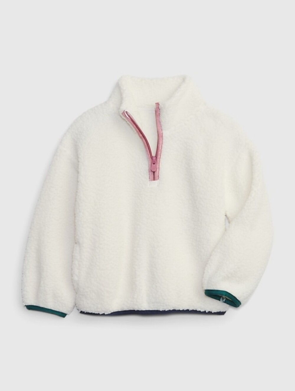 NWT Gap Toddler Sherpa Half Zip Pullover Sweatshirt